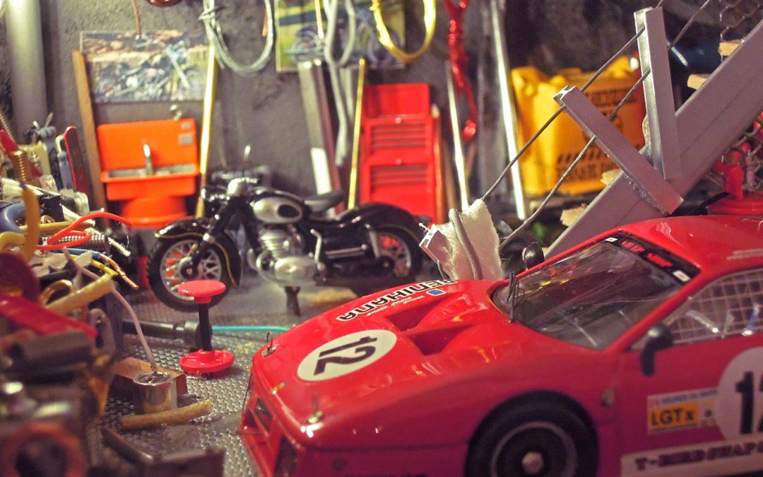 Vitrine Garage Ferrari Rouge n°12